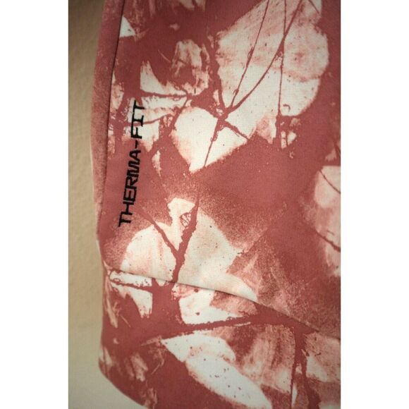 Nike DQ4836-698 Men's Sz L Pink Therma-FIT Printed Pullover Fitness Hoodie - Picture 5 of 10